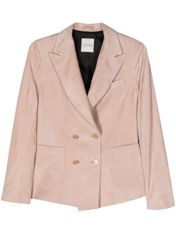 Tagliatore - Lora double-breasted blazer - women - Acetate/Cupro/Lambskin - 38 - Pink