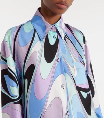 Pucci Printed silk twill pajama shirt