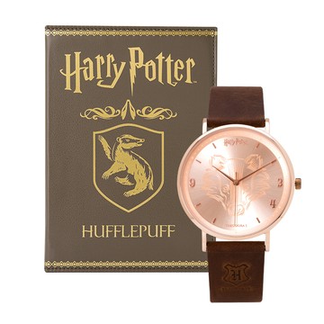 哈利波特典藏禮盒-赫夫帕夫腕錶-書本造型收納盒