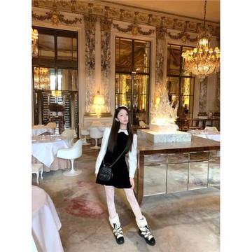 YUYU 優雅少女 新年special絲絨系列蝴蝶結連衣裙/包臀半裙REAL