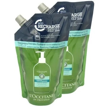 L’OCCITANE歐舒丹 草本淨涼洗髮乳補充包(500ml*2) 專櫃正品