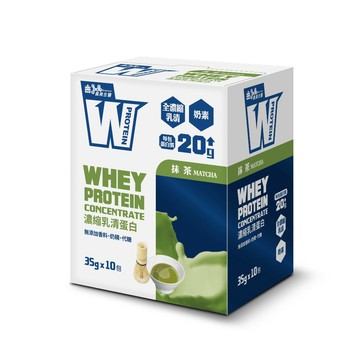義美生醫 W PROTEIN濃縮乳清蛋白飲-抹茶 (35g*10包/盒)