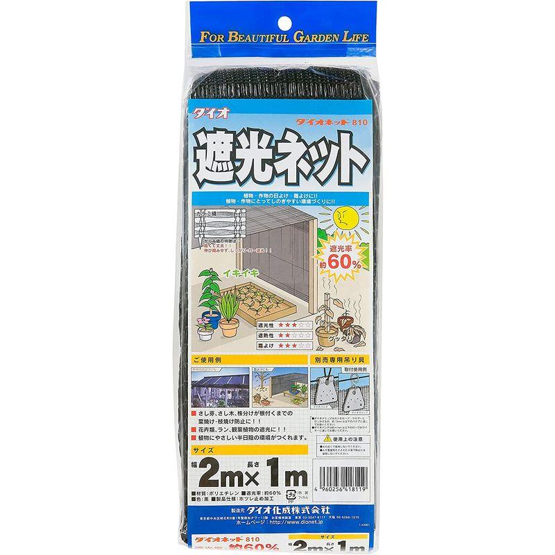 ダイオ化成 遮光ネット ダイオネット カラミ織 黒 遮光率60% 2x1m