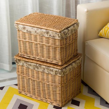 家用儲物箱玩具收納箱兒童衣物整理筐帶蓋防塵箱子大號收納籃居家