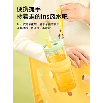 富光玻璃吸管水杯大容量茶水分離泡茶杯子女便攜高顏值2026新款夏