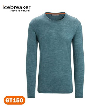 【Icebreaker 紐西蘭 男 Sphere II Cool-Lite 圓領長袖上衣GT150《藍麻》】IB0A56D8
