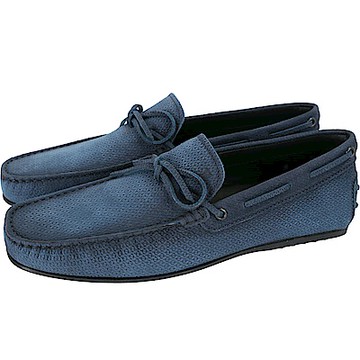 TOD S City Gommino 漸層麂皮綁帶休閒豆豆鞋(男鞋/菸藍色)