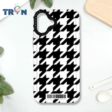 TRON IPHONE 16 PLUS 雙色千鳥紋 防摔 MAGSAFE 磁吸 太空載具殼 透白 手機殼