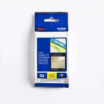 兄弟牌 BROTHER 珠光白底金字 12mmx4M 華麗護貝標籤帶/ 包 TZe-PR234｜領券最高折$220