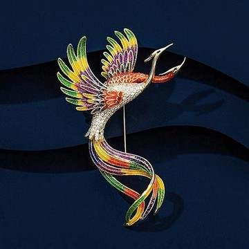 【巴黎精品】現貨+預購 女西裝高級胸針裝飾別針領針襯衫防走光釦首飾-凤凰彩色珐琅女配件3色a1jx73