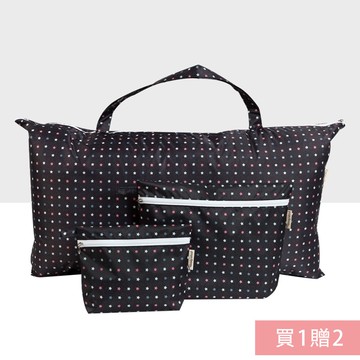 韓國 Coney Island - (買1贈2）加大版防水睡袋收納袋-閃亮星星 (大[81.5X42.5X11公分]，贈品[34X27X7.5...