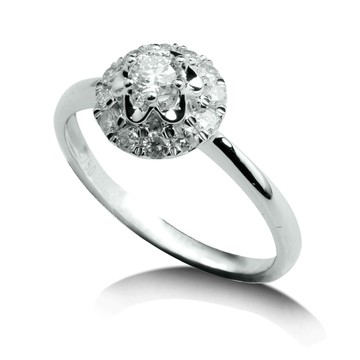 【BRILLMOND】 30分 天然鑽石 白K金 戀星鑽石(天然鑽石總重30分)