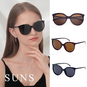 【SUNS】時尚圓框偏光墨鏡 韓版潮流明星款 Polarized偏光墨鏡 抗UV(0013)