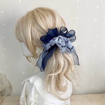 法式透紗仙女夾鯊魚夾 香蕉夾 彈簧夾 髮圈 馬尾夾 邊夾 抓夾