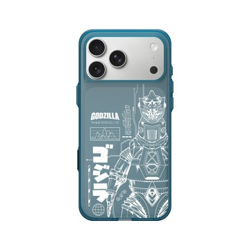 iPhone 17 Pro Max Clear (相機按鈕) 夜幕藍 - 哥吉拉 Godzilla - 機械哥吉拉(白)