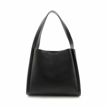 FIRANO-壓印LOGO皮革手提/側肩包(黑色)