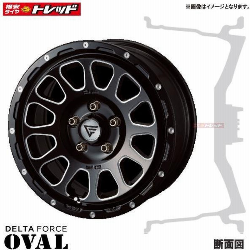 2本以上送料無料 Delta Force デルタフォース オーバル 7 0j 16インチ 35 5h 114 Black Machining 新品 ホイール単品 1本価格 デリカd 5 アウトランダー等に 通販 Lineポイント最大get Lineショッピング