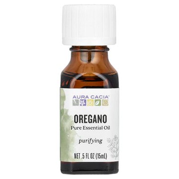 Aura Cacia, 純精油，牛至，0.5 液量盎司（15 毫升）