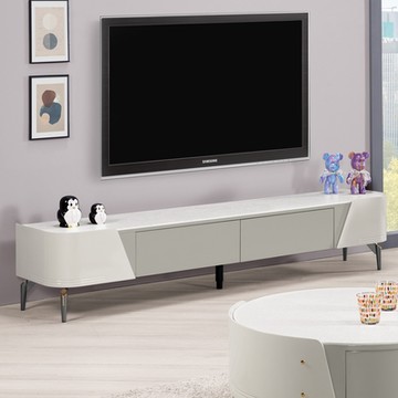 Boden-詩曼6.8尺二抽岩板電視櫃/長櫃/視聽櫃-205x41x40cm