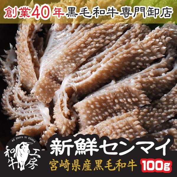 センマイ 肉 ホルモン 宮崎県産 黒毛和牛 新鮮 センマイ 100ｇ もつ煮 どて煮 