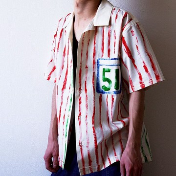 制服圖案夏威夷風格襯衫 1010花紋 純棉 原色 男女皆宜