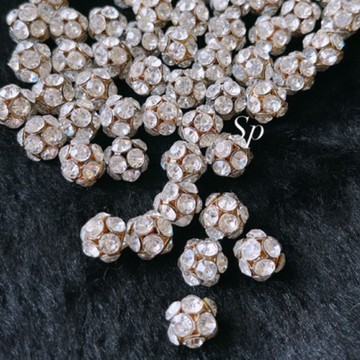 拾悦手作材料/8mm+銅合金水鑽球/DIY半成品/特價出清/可當隔珠配珠/台灣現貨快速出貨不用等待