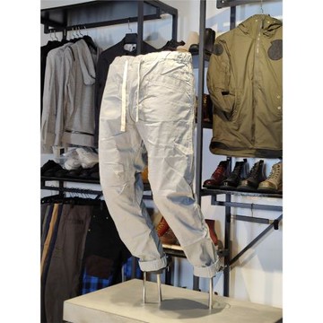 EXD春夏潮牌彈力DAVIN達爾文海事系列彎刀立體工裝抽帶束腳休閑褲