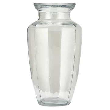 KUIBAO 快豹生活 Vintage 中古風玻璃花瓶  透明色  21 x 11.2cm