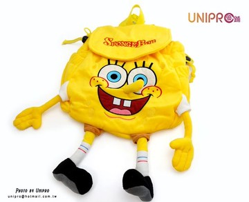 【UNIPRO】海綿寶寶 SpongeBob Squarepants 絨毛 造型 後背包