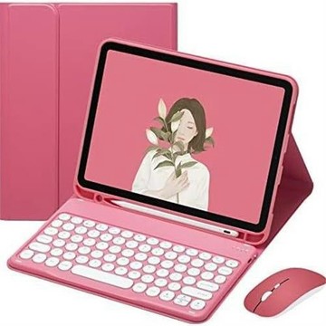 2025適用ipad 10.2平板防摔皮套Pro11藍牙鍵盤鼠標套裝10代鍵盤殼