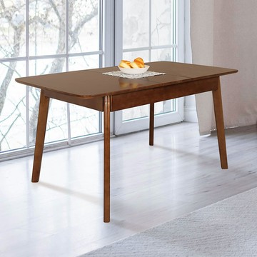【Homelike】喜家居120-150cm實木延伸餐桌-胡桃色(2529)
