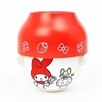 小禮堂 Sanrio 三麗鷗 美樂蒂 陶瓷湯碗組 200ml (紅白蘑菇款)