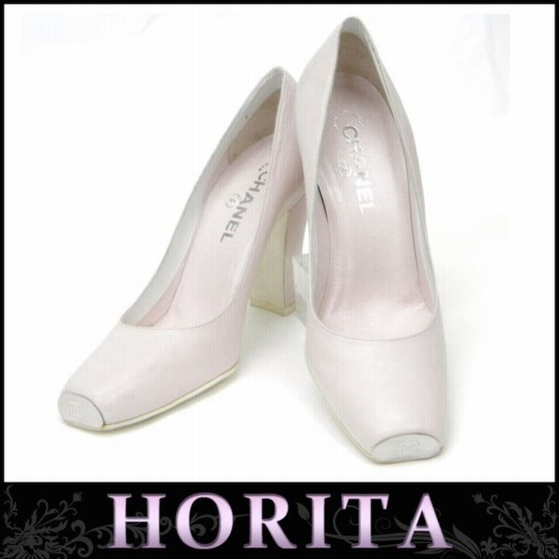 シャネル ｃｈａｎｅｌ 靴 パンプス ３７ １ ２ スクエアトゥ ｃｃマーク ベビーピンク 通販 Lineポイント最大0 5 Get Lineショッピング