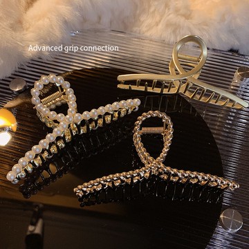 高級感金屬抓夾女大號鯊魚夾發卡韓國網紅發夾后腦勺頭發夾子頭飾