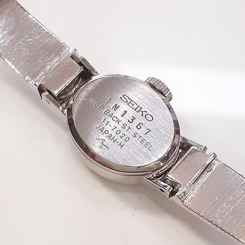 訳アリ品】＜未メンテ＞ セイコー SEIKO 11-7020 手巻き 1971年 昭和46年 アンティークウォッチ WGP ホワイトゴールド張り  メッキ レディース 中古 | LINEショッピング