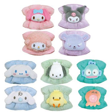 小禮堂 Sanrio 三麗鷗 絨毛造型洗臉腕帶 (好友大臉款) 酷洛米 大耳狗 帕恰狗