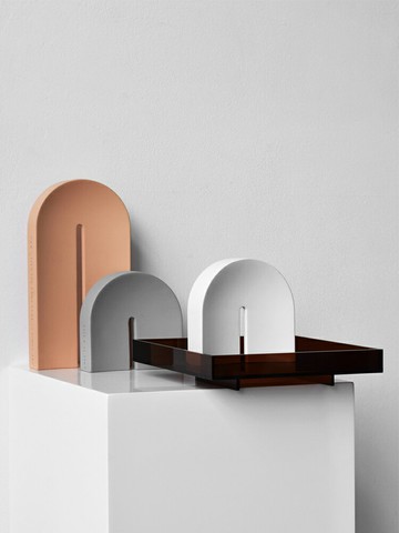 oroliving原創北歐水泥托盤家居裝飾擺件首飾展示盤收納置物