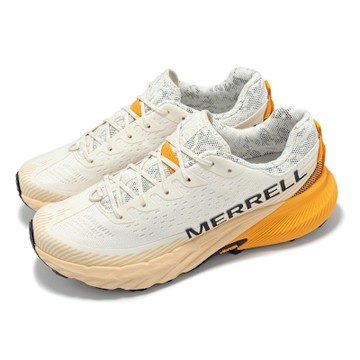 Merrell 越野跑鞋 Agility Peak 5 男鞋 白 橘黃 緩衝 抓地 戶外 運動鞋 ML068331