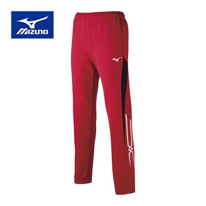 ミズノ MIZUNO MCB ウォームアップパンツ 32JD8001 62 チャイニーズレッド×ブラック メンズ レディース トレーニングウェア ロングパンツ  ボトムス LINEショッピング