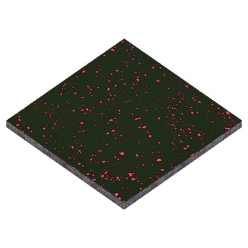 Nopeasti 諾比 健身橡膠地墊 高密度三層減震耐磨  黑色 + 粉色  1片