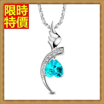 925純銀項鍊純銀吊墜-月亮代表我的心時尚母親節情人節生日禮物女飾品2色67o19【獨家進口】【米蘭精品】