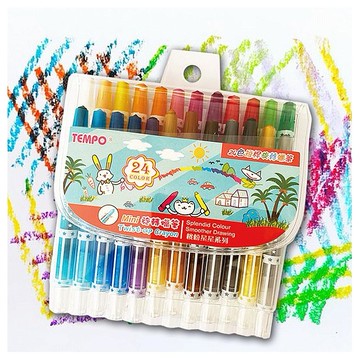 Tempo 節奏~24色Mini旋轉蠟筆(CR-180)1 組入