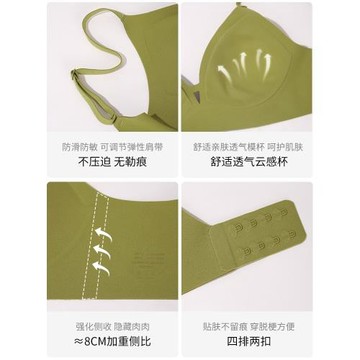 三角杯內衣女小胸無鋼圈收副乳防下垂微聚攏舒適無痕文胸夏季薄款