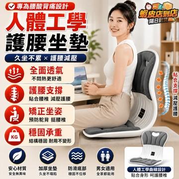 台湾出货✈️人體工學護腰坐姿椅 坐墊矯正 美臀神器 護腰靠墊 防駝背 學生久坐靠墊 貼合腰部曲線 正脊坐墊 護脊坐墊