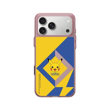 iPhone 17 Pro Max Clear (相機按鈕) 晶醺玫 - 寶可夢 Pokemon - 幾何閃電-皮卡丘