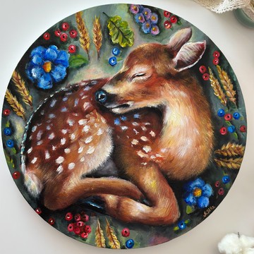 鹿畫布畫，鹿牆壁裝飾，馴鹿牆壁藝術，動物裝飾，雄鹿藝術