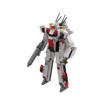 佳磚跨境積木玩具MOC-124574超時空要塞機器人小顆粒益智拼速賣通