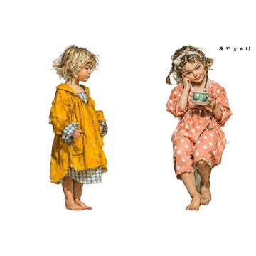 【4 月新品 2】08-122-0197 人物貼紙 田園女孩