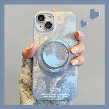 適用蘋果15手機殼iPhone14promax新款ins高級感16pro漸變冰藍13磁吸殼支架12個性情侶17pro防摔手機套14硅膠p