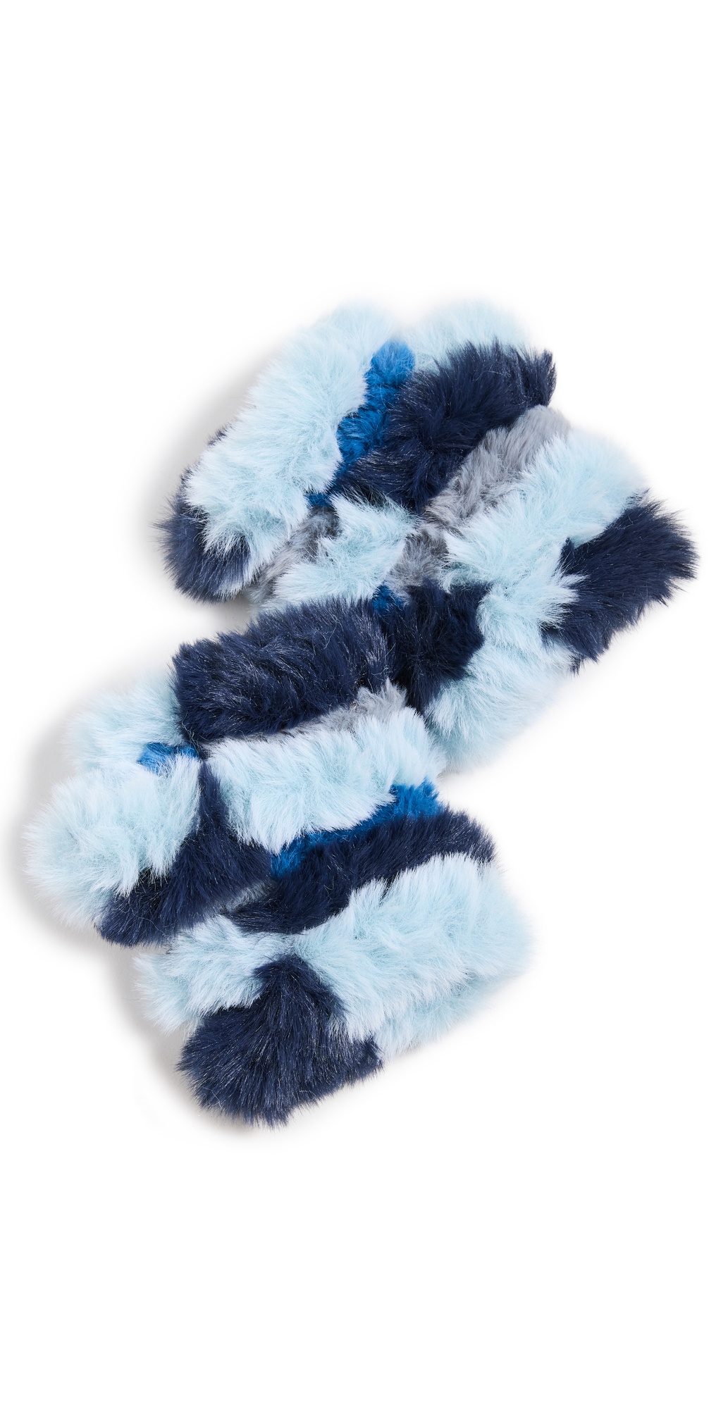 Jocelyn Multi Faux Fur Mandy Mittens Blue Multi One Size